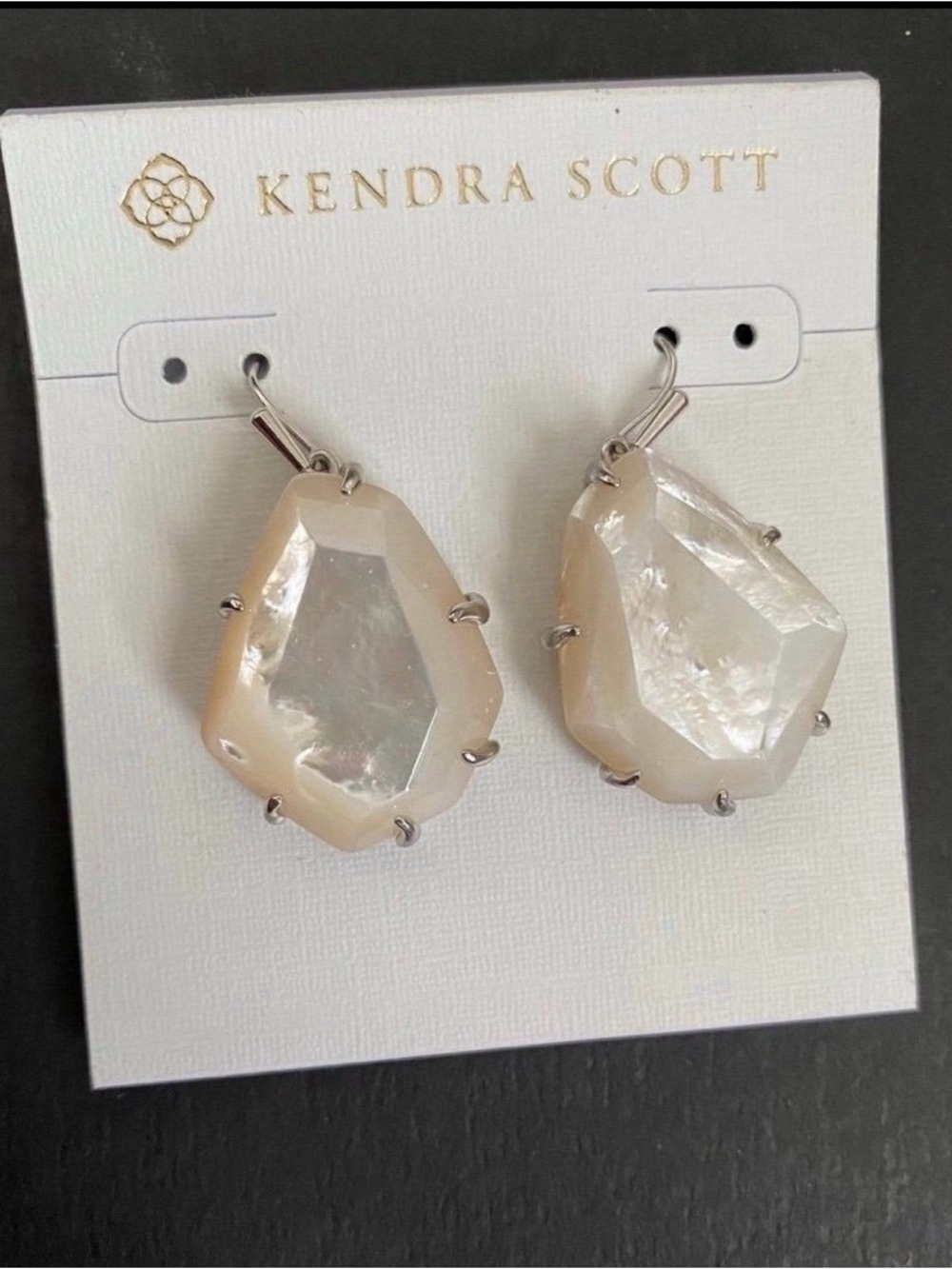 Kendra Scott Rosenell Mother Of Pearl  Earrings NWT